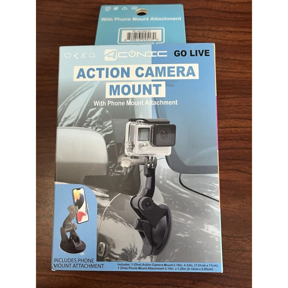 Action camera Mount ‎ w/ phone mount attachment AC-ACSM-01